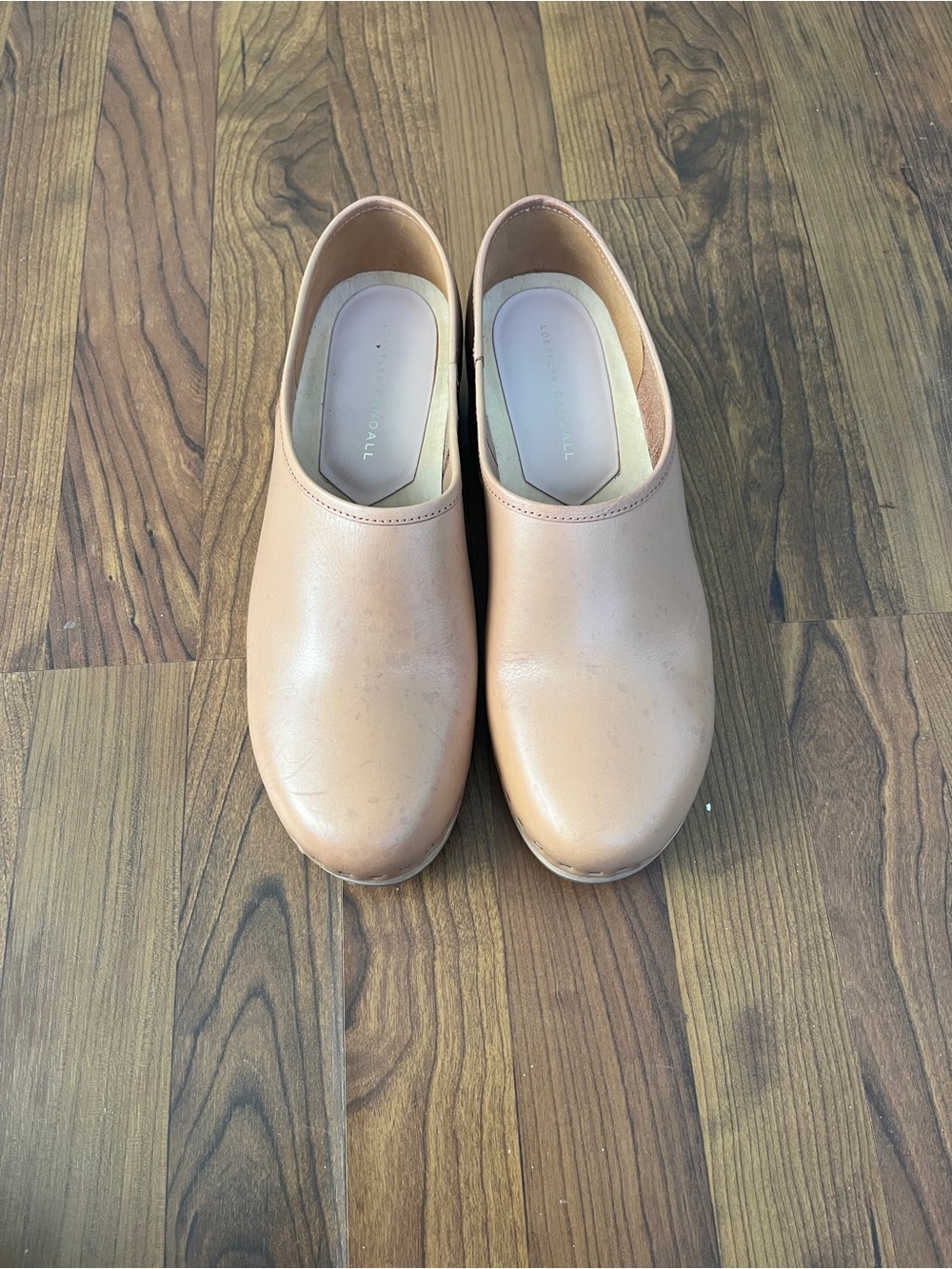 Loeffler Randall Nude-Tone Leather Slip-On Mules